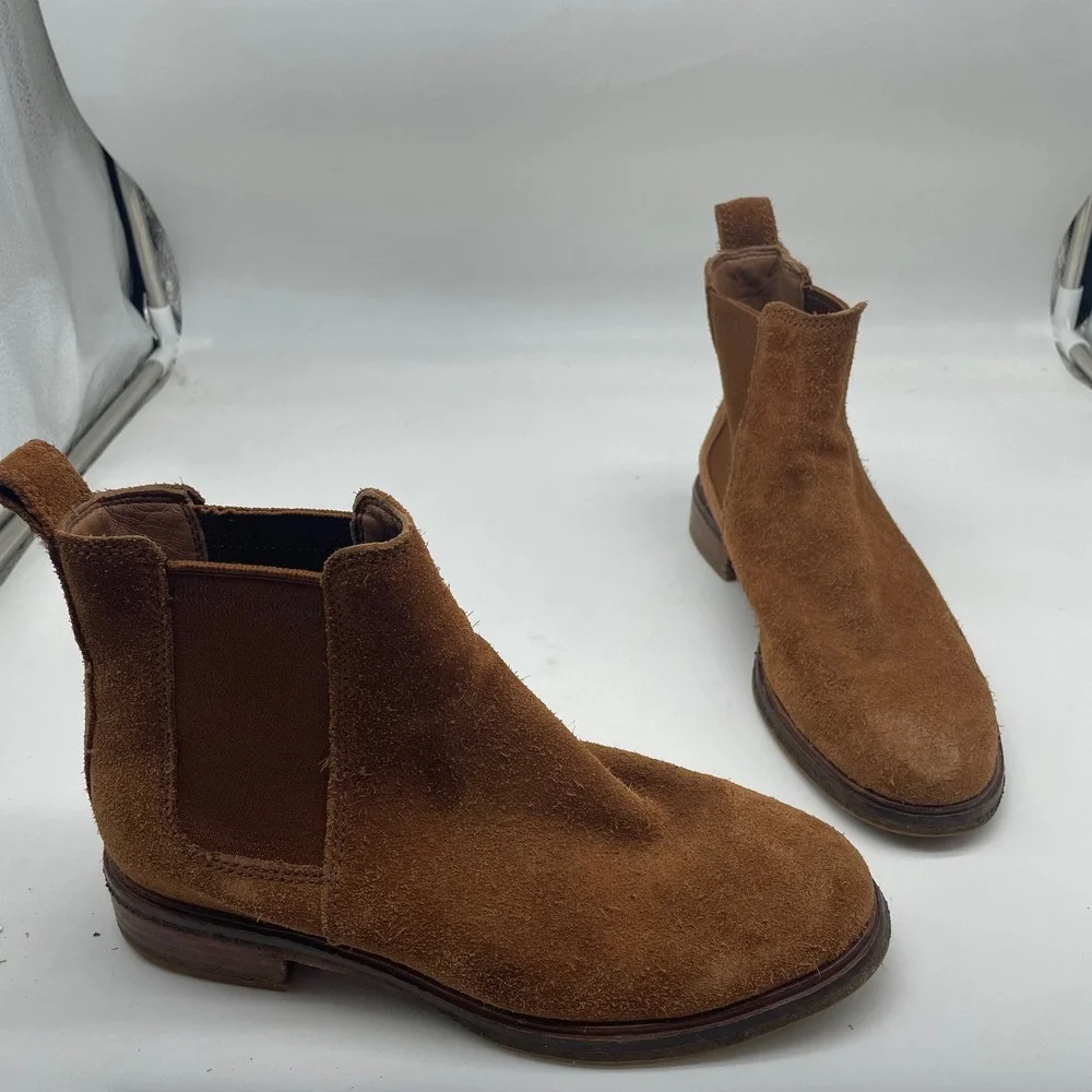 Clarks Brown Suede Chelsea Ankle‎ Boots Womens 6 261380604035